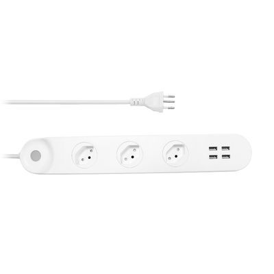 Power Strip 3outlets4USB Swiss Type