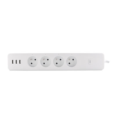 4 Way + USB French Standard 16A Wi-Fi Smart Power Strip Sub-control Function