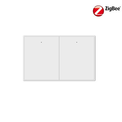 No Neutral ZigBee 16A US Mouse-click Button Switch 2 Gang