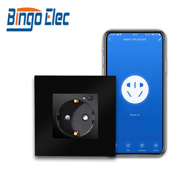 Bingoelec Smart Socket In-Wall Outlet Voice Control Google IFTTT Alexa With On/ Off Butto