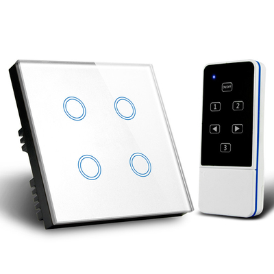 Google&Alexa Home Automation 4 Gang Tuya Zigbee Light Switch Oem Remote Touch Smart Wall Switches