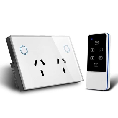 Wifi Socket With SAA Certifications Wireless Double Electronic Power Point Au/us Standard Remote Touch Glass Wall Socket