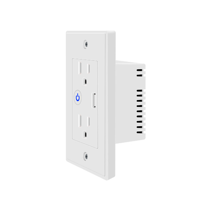 Us Abs Fireproof Material Valley No Hub Required Tuya Wifi Smart Usb Wall Socket Compatible With Google&Alexa