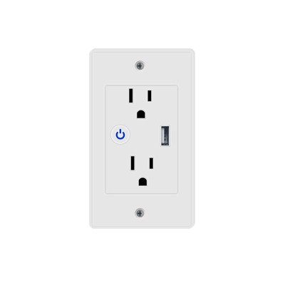 Wifi Smart Wall Outlet 2ac+1usb Us Standard Work With Google&Alexa voice Control