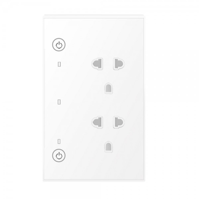 Smart Power Wall Outlet 16a 2 In-wall Socket With Usb Interface Work With Google&Alexa