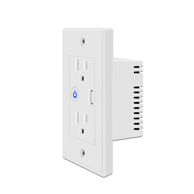 Cetl Fcc Rohs Us Tuya Home Smart In Wall Outlet Product Two Ac Sockets One Usb Smart Wall Plug Socket
