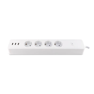 EU 16A 4 Way Smart Power Strip with USB Sub-control Power Metering