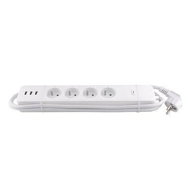 4 Way + USB French Standard 16A WiFi Smart Power Strip Sub-control Power Metering