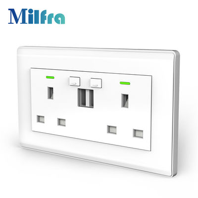 UK Smart Wall Socket With Double USB