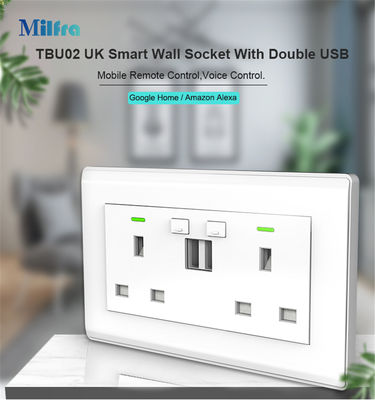 UK Smart Wall Socket With Double USB