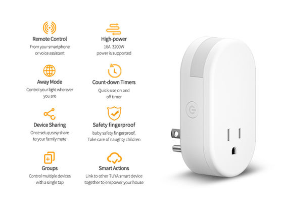 GDKES Wi-Fi 16A US Smart Plug with Dimmable Night Light