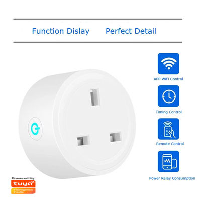 Wi-Fi Smart Plug 13A UK 3 Pin Plug Mini Smart Socket Wi-Fi Plug UK+power Monitor,Tuya