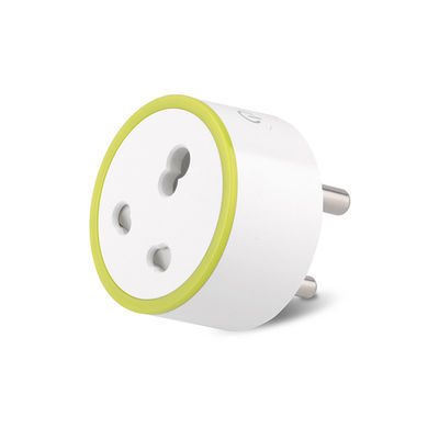 Round Green Indian Standard 16A Multi-function Smart Socket Wi-Fi Plug-Power Metering