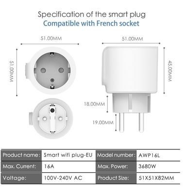 EU Smart Wi-Fi Plug Socket Work With Alexa/Google Home