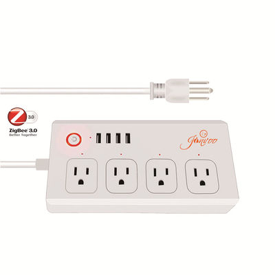 US Zigbee Power Strip 4 AC 4 USB