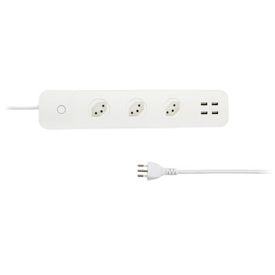 Smart Socket Bar 3AC4USB Swiss Type