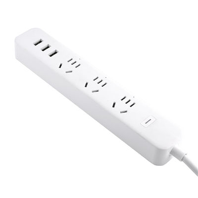 Chinese Standard 3 Way+USB 10A Wi-Fi Smart Power Strip