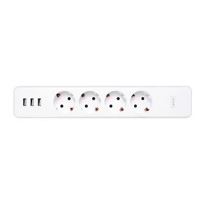 4 Way + USB EU Standard 16A WiFi Smart Power Strip Power Metering Function