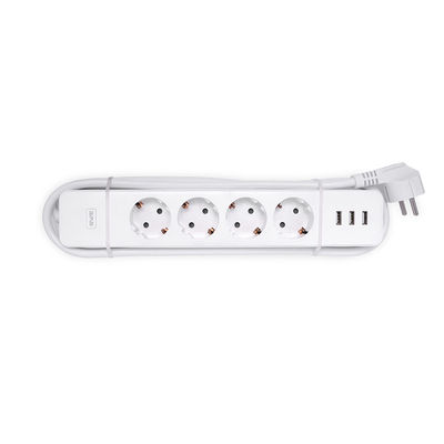 4 Way + USB EU Standard 16A WiFi Smart Power Strip Power Metering Function