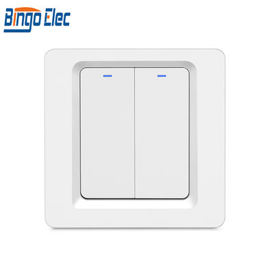 Bingoelec EU UK Standard WIFI Button Switch 2 Gang 1 Way Mechanical Switch