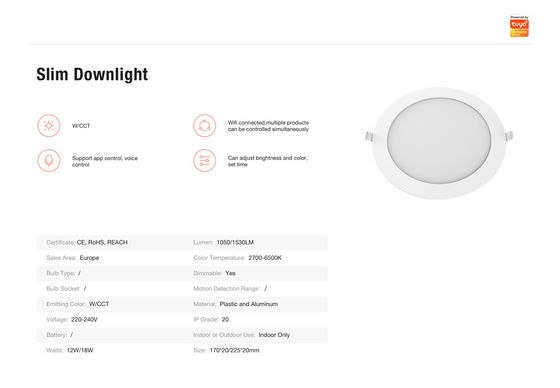 Slim-downlight RGB+CCT,Dim