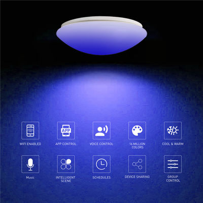 Wi-Fi RGBCW LED Flush Mount Ceiling Light Puff Series