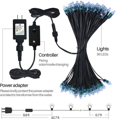 Smart String Lights RGBIC for Christmas Tree Outdoor RGB Xmas Fairy Light Holiday Pixel Light