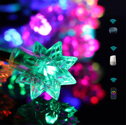 Snowflake Lights String Outdoor Wi-Fi Smart Patio Light Alexa Garden Party Decoration