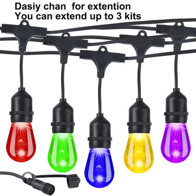 Outdoor String Lights - Patio Lights Color Changing String 2.4GHz Wi-Fi App Controlled RGB waterproof IP44