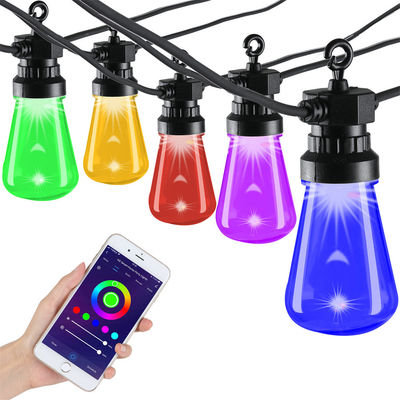 Outdoor String Lights - Patio Lights Color Changing String 2.4GHz Wi-Fi App Controlled RGB waterproof IP44