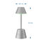 Wifi Rechargeable Table Lamp Dimmable RGBW Night Light, Waterproof for Living Rooms, Bedrooms and Outdoor