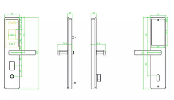 Aluminium Smart Face Recognition Cerradura Fingerprint Password Lock