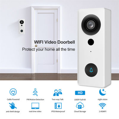 Smart IP55 Wired Video Doorcam with Motion Sensor Night light Receiver