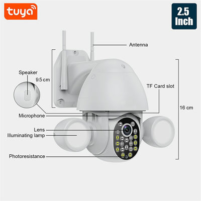 Tuya Smart Life Google Alexa PTZ 1080P 2MP HD Waterproof Outdoor IP Camera P2P WiFi Security Camera CCTV Surveillance