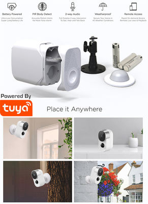 2021 Tuya 1080P Smartlife App Wireless Battery WiFi Security Home Camera 2MP HD PIR Surveillance CCTV Camera