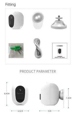 Tuya WIFI White Security Camera Solar Charge 1080P Home Surveillance Support Night Vision PIR Motion Detect(TY-S2-P01)