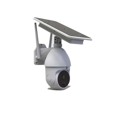 Smart Wi-Fi White Security Camera Solar Charge 1080P Home Surveillance Support Night Vision PIR Motion Detect