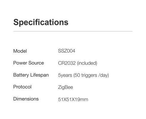 Zigbee Smart Button(SSZ004)