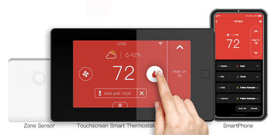 24V thermostat touchscreen Smart Wi-Fi Thermostat For US Market(PCT513-TY-A)