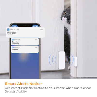 Tuya Smart Door Magnetic Sensor Wifi Automatic Door Sensor For House Safety