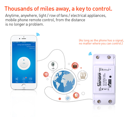 Sonoff Basic 10a/2200w Smart Home Automation Wifi Switch Remote Wireless Timer Light Control