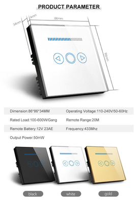 Smart Home Switch Uk Standard Wifi Intelligent Led Dimmer Light Switch Wireless Dimmable Wall Touch Light Switch