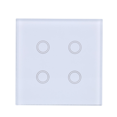 Google&Alexa Home Automation 4 Gang Tuya Zigbee Light Switch Oem Remote Touch Smart Wall Switches