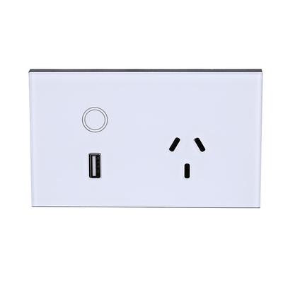 Smart Home Socket SAA Certificate Tuya Phone App Remote Smart Life Wifi Usb Us Inwall Smart Wall Socket With Switch