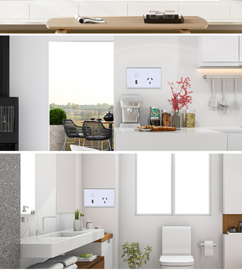 Smart Home Socket SAA Certificate Tuya Phone App Remote Smart Life Wifi Usb Us Inwall Smart Wall Socket With Switch