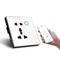 Ce Certificate Wifi Universal Wall Socket Uk Standard Wireless Outlet Double Plug With Touch Glass Panel