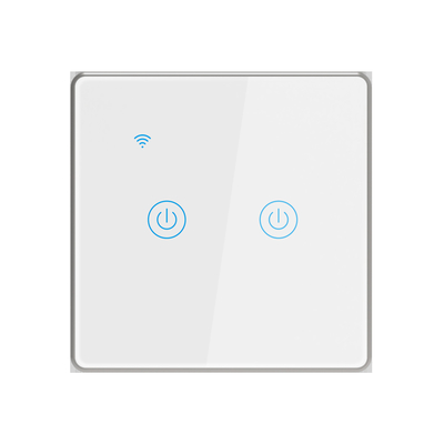 Tuya Wifi Smart Timer Switch Manufacturer Eu Standard 2 gang Led Sensor Light Voice Control Touch