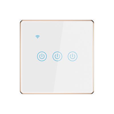 Tuya Smart Wifi Switch For Eu Standard 3 Gang Metal Bezel App Remote Schedule Voice Control