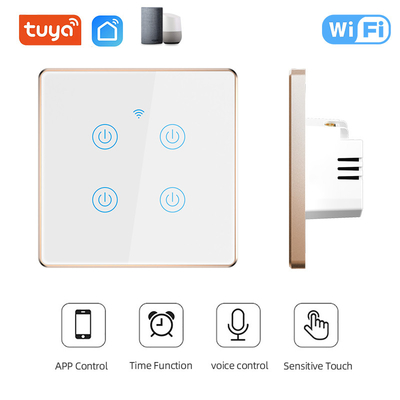 Tuya Smart Wifi Switch For Eu Standard 3 Gang Metal Bezel App Remote Schedule Voice Control