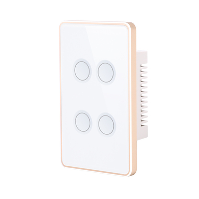 Tuya For Google&Alexa Smart Home Wall Touch Wireless Switch 1/2/3/4 Gang Zigbee Switches Concave Glass